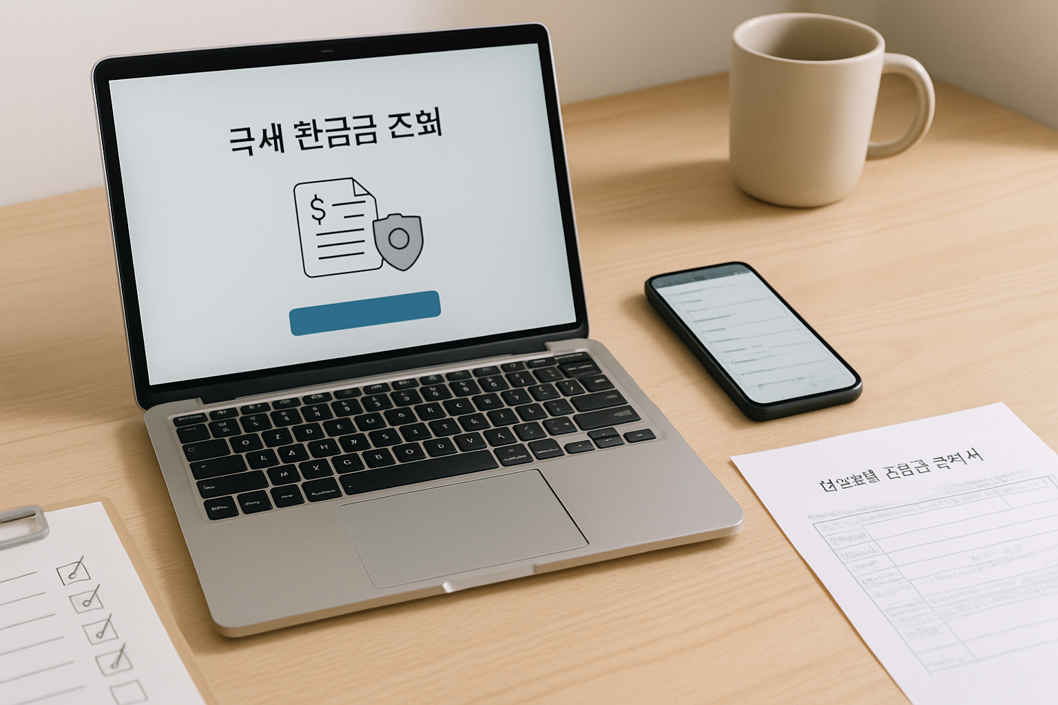 국세 환급금 조회 방법 안내 이미지