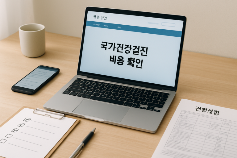 국가건강검진 비용 확인 안내 이미지