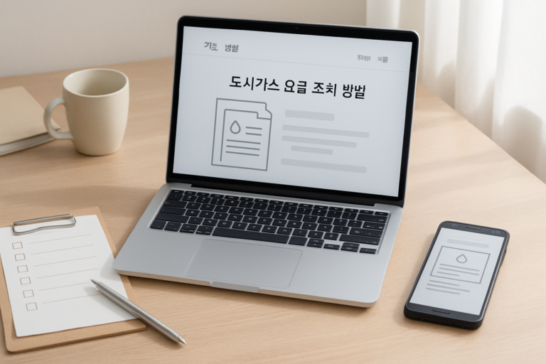 도시가스 요금 조회 방법 안내 이미지