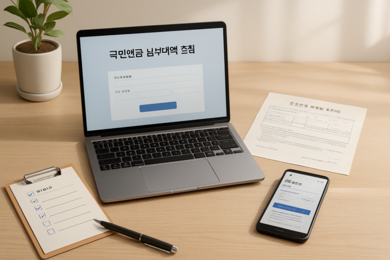 국민연금 납부내역 조회 안내 이미지