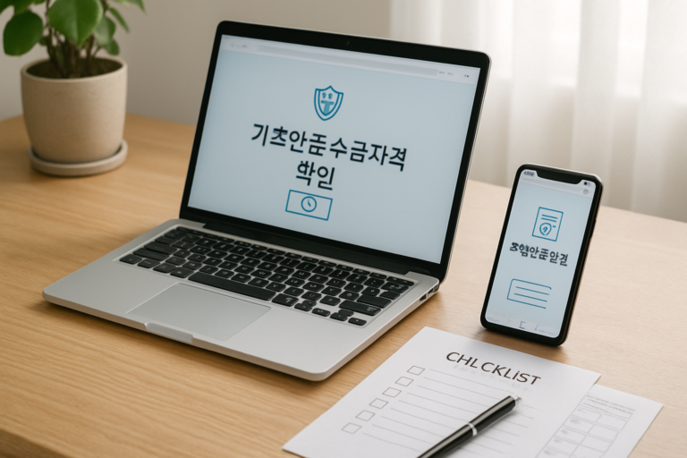 기초연금 수급자격 확인 안내 이미지