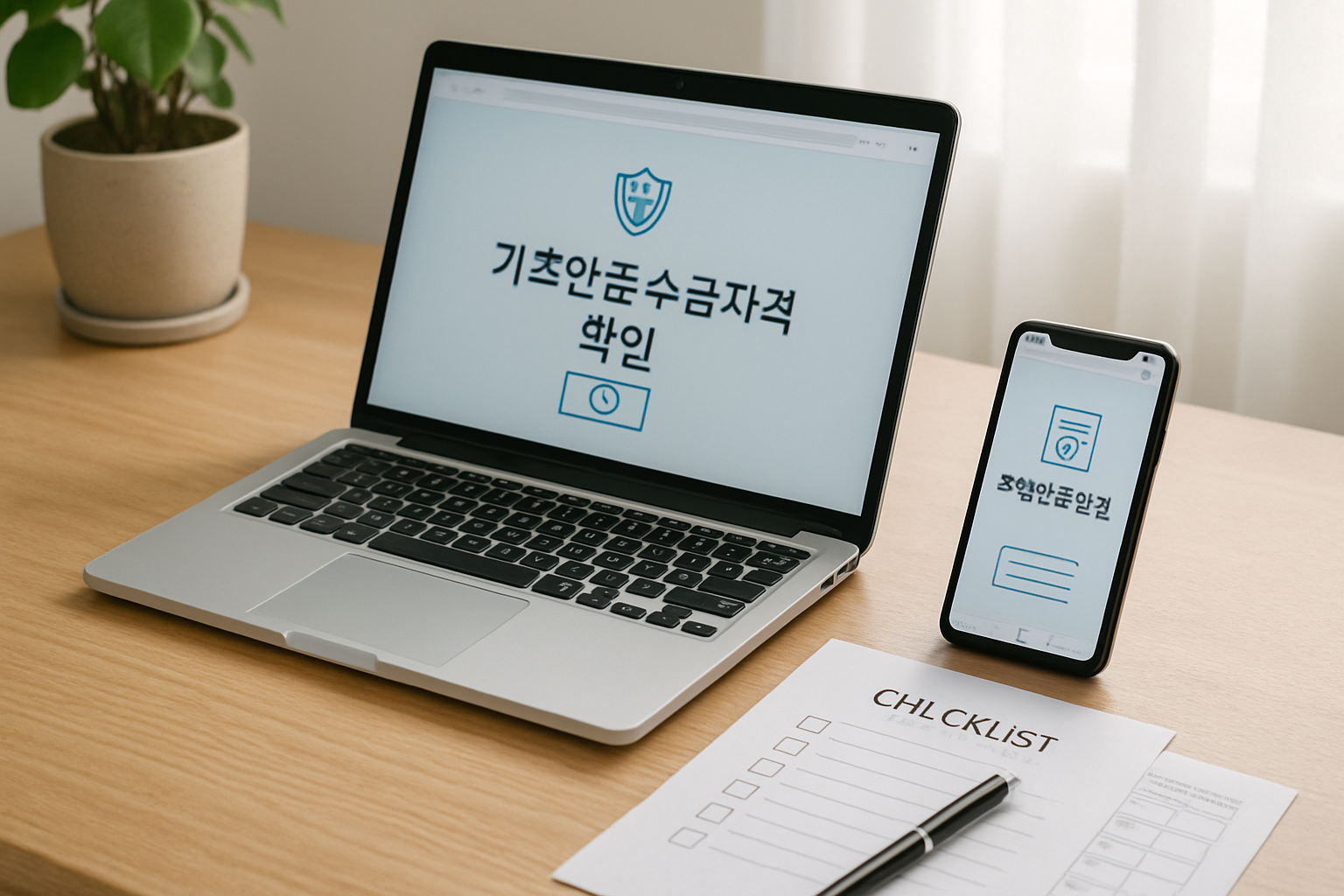 기초연금 수급자격 확인 안내 이미지