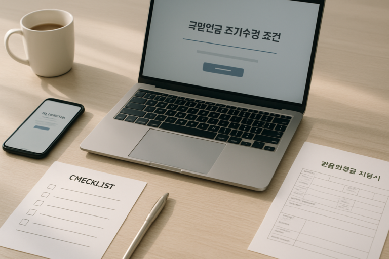 국민연금 조기수령 조건 안내 이미지